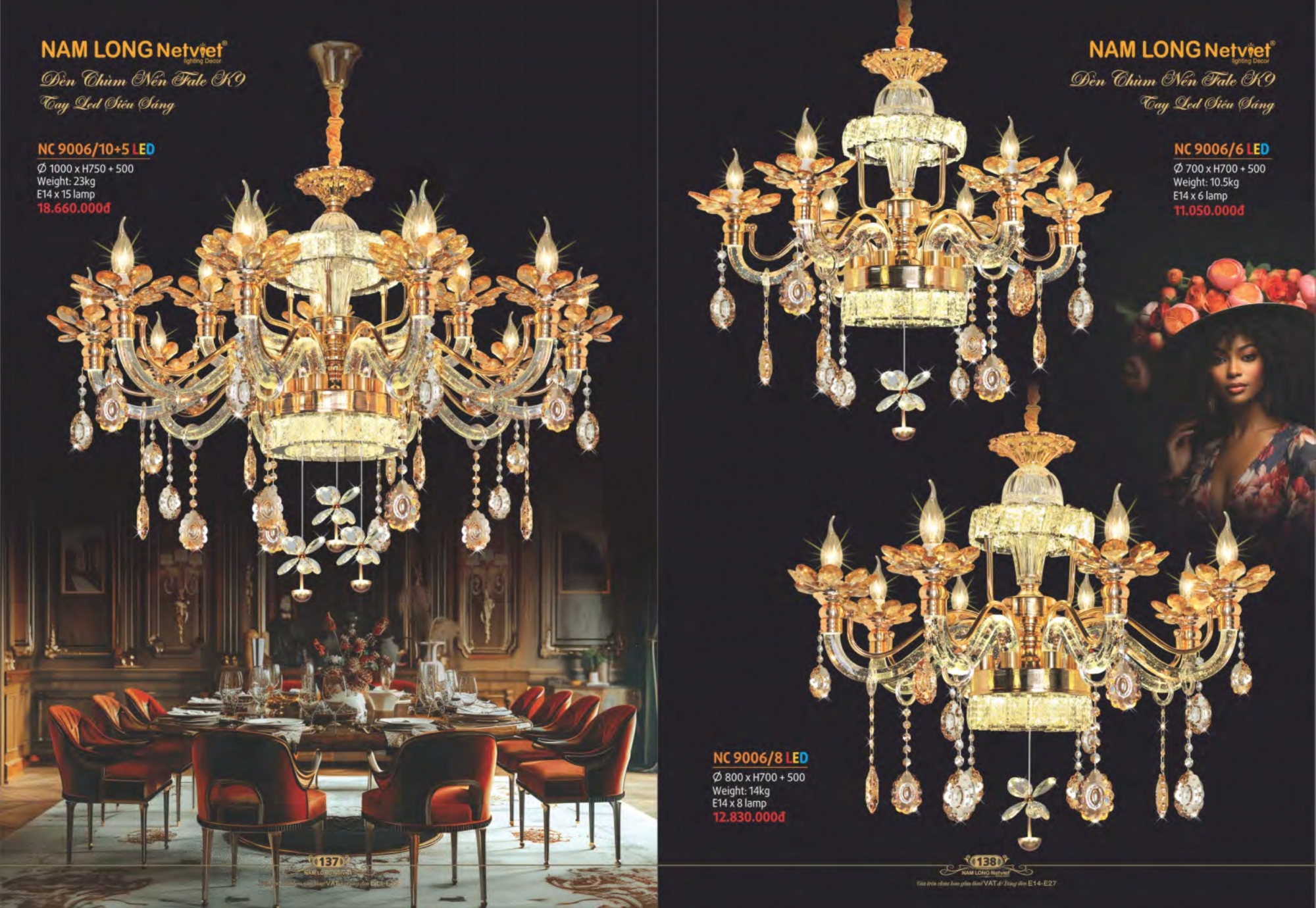 Bảng giá đèn trang trí Nam Long